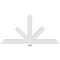 Ekena Millwork Kennewick Architectural Grade PVC Gable Bracket, 84"W x 42"H x 4"D x 6"F, 12/12 Pitch GBP084X42X0406KEN00 - alternate 5